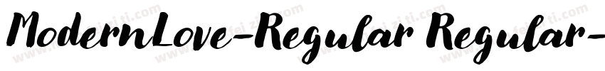 ModernLove-Regular Regular字体转换